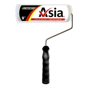 Lăn sơn Việt Mỹ Asia dài 9in sọc vàng xám cán đen Mã VAS
