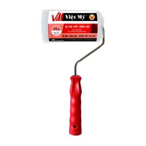 Lăn sơn Việt Mỹ gốc dầu dài 11cm lông màu trắng Mã VD11 Lăn sơn Việt Mỹ gốc dầu dài 11cm lông màu trắng Mã VD11