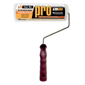 Lăn sơn Việt Mỹ Pro 9in lông trắng sọc vàng Mã VMP