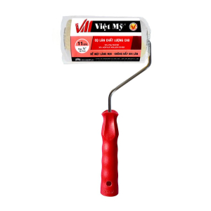Lăn sơn Việt Mỹ Pro dài 11cm lông trắng sọc vàng to VP11