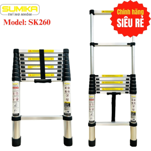 Thang nhôm rút gọn Sumika SK260 cao 2,6 mét Thang nhôm rút gọn Sumika SK260 cao 2,6 mét